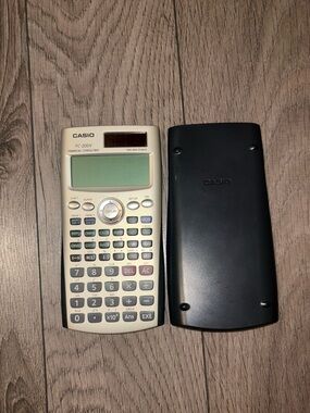 Casio FC-200V Financial Calculator in Cream with Black Cover